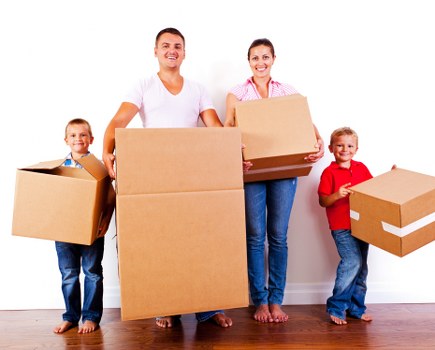 Removal van service for a residential move in Brompton