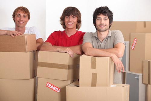 Furniture being transported during a Brompton relocation