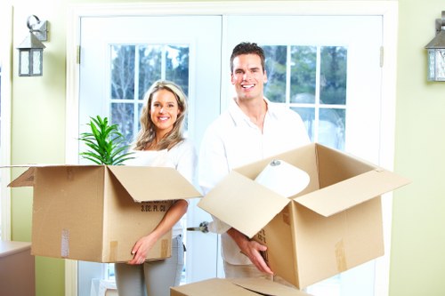 Unloading household items at a Brompton property