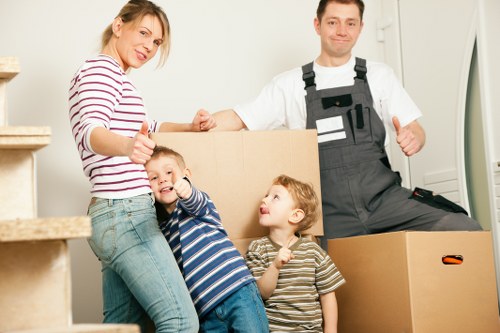 Movers preparing a smooth relocation process in a Brompton property